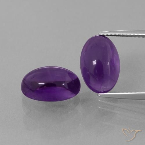 8.34 ct natürliche Rötliches Violett Amethyst-Edelsteine, Oval, Transparent
