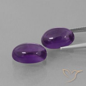 8.34 ct natürliche Rötliches Violett Amethyst-Edelsteine, Oval, Transparent