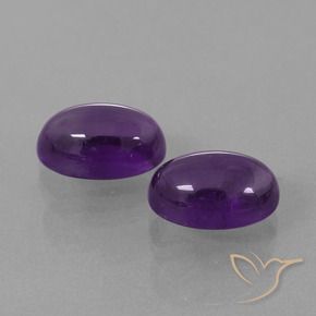 8.44 ct natürliche Rötliches Violett Amethyst-Edelsteine, Oval, Transparent