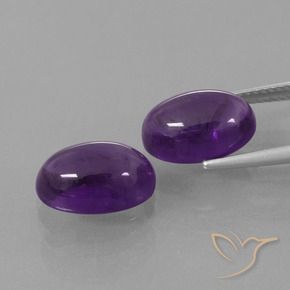 8.44 ct natürliche Rötliches Violett Amethyst-Edelsteine, Oval, Transparent