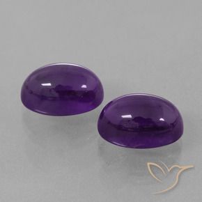 9.85 ct natürliche Mittelviolett Amethyst-Edelsteine, Oval, Transparent