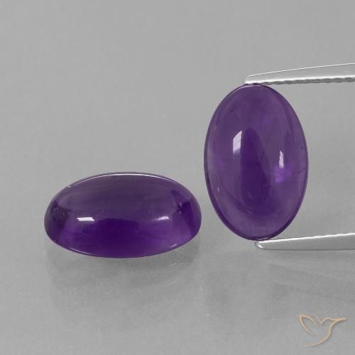 6.76ctw Natürlicher Mittelviolett Amethyst, Oval, Transparent