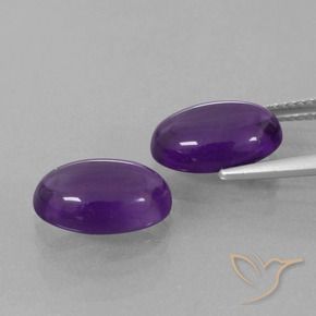 6.76 ct natürliche Mittelviolett Amethyst-Edelsteine, Oval, Transparent