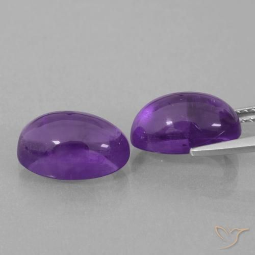 8.42 ct natürliche Mittelviolett Amethyst-Edelsteine, Oval, Transparent