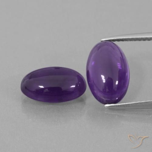6.43ctw Natürlicher Mittelviolett Amethyst, Oval, Transparent