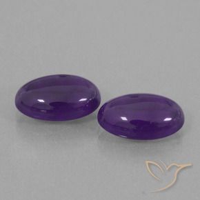 6.43 ct natürliche Mittelviolett Amethyst-Edelsteine, Oval, Transparent