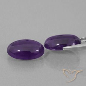 6.43 ct natürliche Mittelviolett Amethyst-Edelsteine, Oval, Transparent