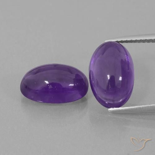 8.14ctw Natürlicher Mittelviolett Amethyst, Oval, Transparent