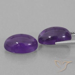 8.14 ct natürliche Mittelviolett Amethyst-Edelsteine, Oval, Transparent
