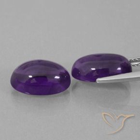 7.54 ct natürliche Mittelviolett Amethyst-Edelsteine, Oval, Transparent