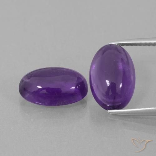 7.09ctw Natürlicher Mittel-helles Violett Amethyst, Oval, Transparent
