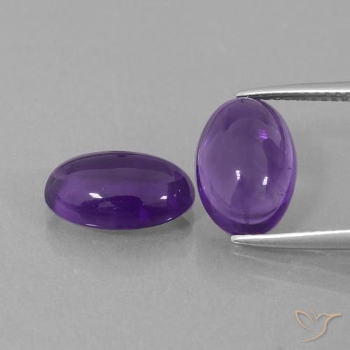 6.37ctw Natürlicher Mittelviolett Amethyst, Oval, Transparent