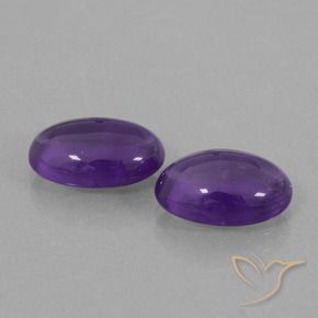 6.37 ct natürliche Mittelviolett Amethyst-Edelsteine, Oval, Transparent