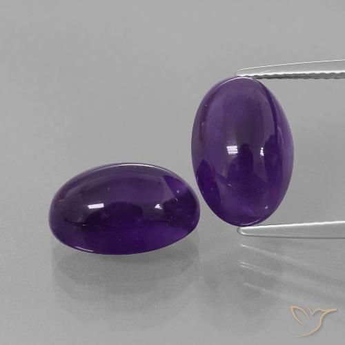 8.72ctw Natürlicher tiefviolett Amethyst, Oval, Transparent