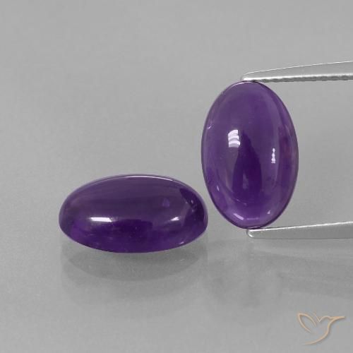 5.71ctw Natürlicher tiefviolett Amethyst, Oval, Transparent