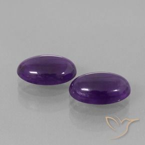 5.71 ct natürliche tiefviolett Amethyst-Edelsteine, Oval, Transparent