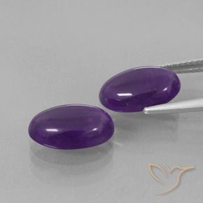 5.71 ct natürliche tiefviolett Amethyst-Edelsteine, Oval, Transparent