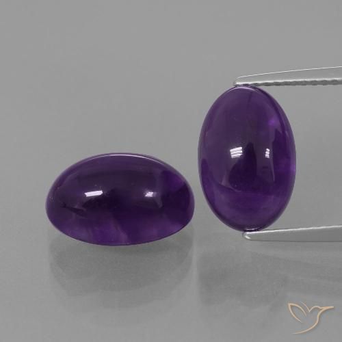 9.17ctw Natürlicher tiefviolett Amethyst, Oval, Transparent