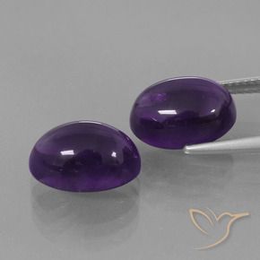 9.17 ct natürliche tiefviolett Amethyst-Edelsteine, Oval, Transparent