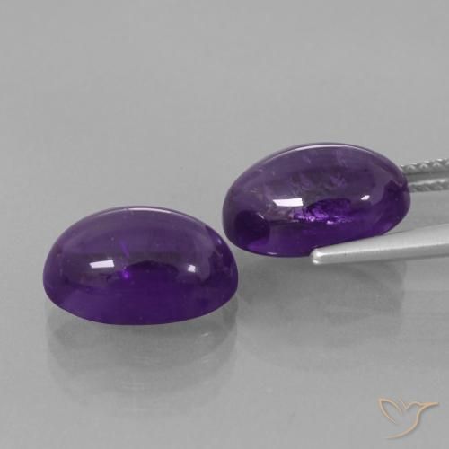 8.58 ct natürliche Mittelviolett Amethyst-Edelsteine, Oval, Transparent