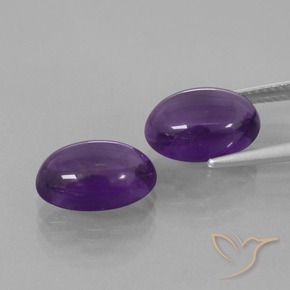 7.34 ct natürliche Mittelviolett Amethyst-Edelsteine, Oval, Transparent