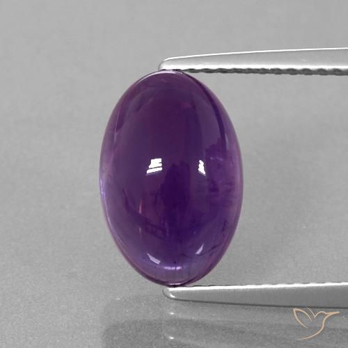 3.88ct Natürlicher Rötliches Violett Amethyst, Oval, Transparent