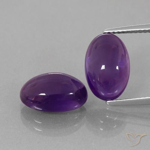 8.04ctw Natürlicher tiefviolett Amethyst, Oval, Transparent