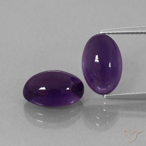 7.80ctw Natürlicher dunkelviolett Amethyst, Oval, Transparent
