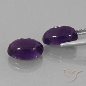 7.80 ct natürliche dunkelviolett Amethyst-Edelsteine, Oval, Transparent