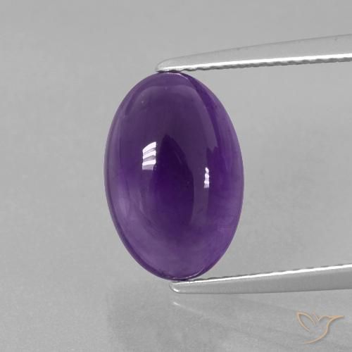 4.04ct Natürlicher Mittel-helles Violett Amethyst, Oval, Transparent