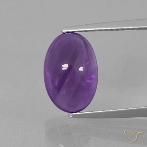 3.67ct Natürlicher Mittelviolett Amethyst, Oval, Transparent