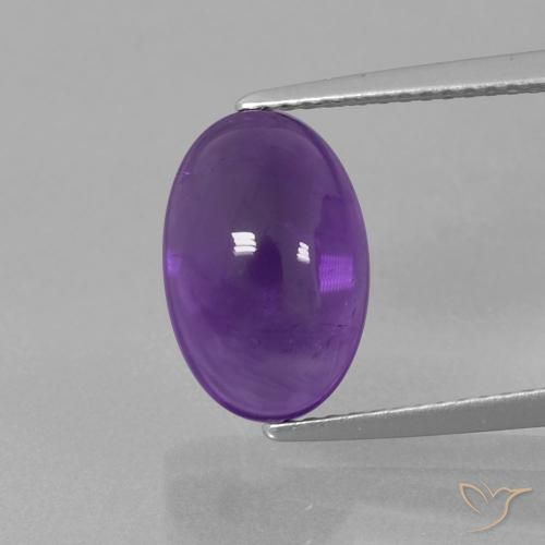 3.98ct Natürlicher Mittelviolett Amethyst, Oval, Transparent