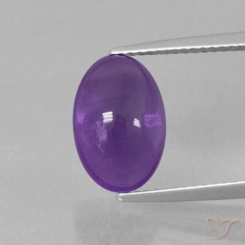 4.11ct Natürlicher Mittel-helles Violett Amethyst, Oval, Transparent