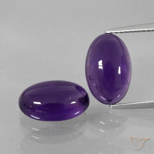 6.93ctw Natürlicher Mittelviolett Amethyst, Oval, Transparent