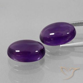 7.74 ct natürliche Mittelviolett Amethyst-Edelsteine, Oval, Transparent