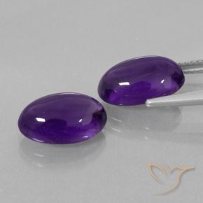 6.81 ct natürliche Mittelviolett Amethyst-Edelsteine, Oval, Transparent