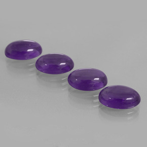 13.50 ct natürliche Mittelviolett Amethyst-Edelsteine, Oval Schliff, Transparent