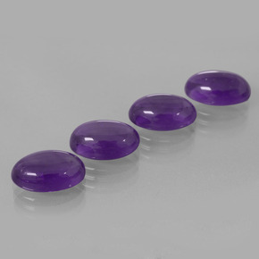 13.50 ct natürliche Mittelviolett Amethyst-Edelsteine, Oval Schliff, Transparent