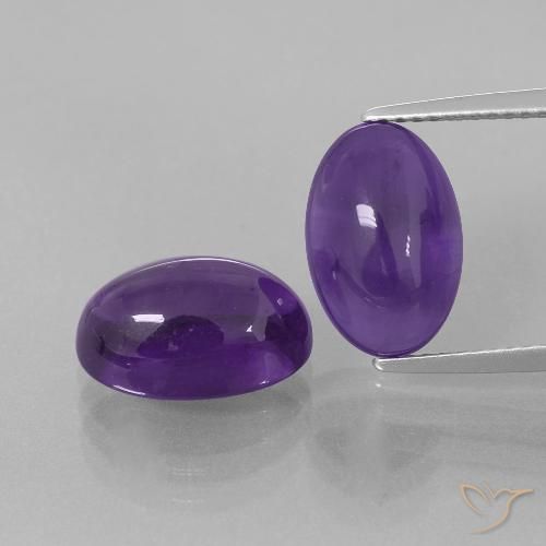 8.14ctw Natürlicher Mittelviolett Amethyst, Oval, Transparent
