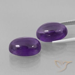 8.14 ct natürliche Mittelviolett Amethyst-Edelsteine, Oval, Transparent