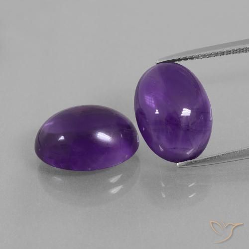 12.50ctw Natürlicher Mittelviolett Amethyst, Oval, Transparent