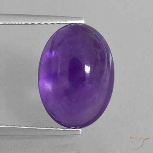 7.06ct Natürlicher Mittel-helles Violett Amethyst, Oval, Transparent