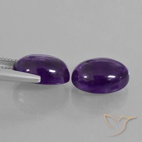 12.94 ct natürliche Mittelviolett Amethyst-Edelsteine, Oval, Transparent
