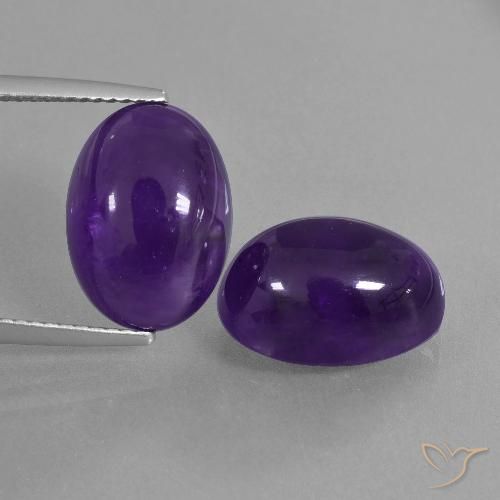 13.67ctw Natürlicher Mittelviolett Amethyst, Oval, Transparent