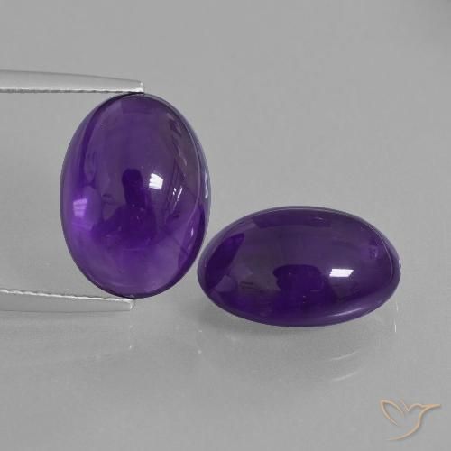 11.97ctw Natürlicher tiefviolett Amethyst, Oval, Transparent