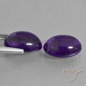 11.97 ct natürliche tiefviolett Amethyst-Edelsteine, Oval, Transparent