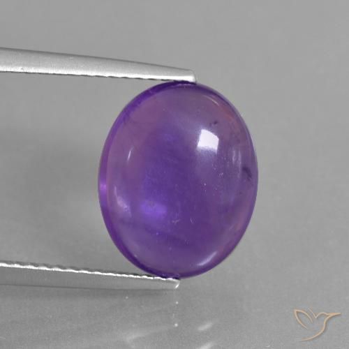 5.18ct Natürlicher Mittel-helles Violett Amethyst, Oval, Transparent