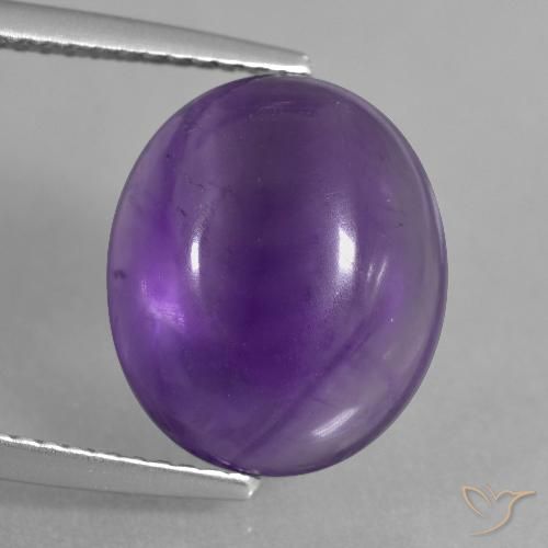 7.17ct Natürlicher Mittelviolett Amethyst, Oval, Transparent