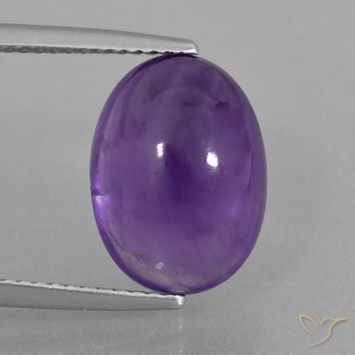 6.73ct Natürlicher Mittelviolett Amethyst, Oval, Transparent