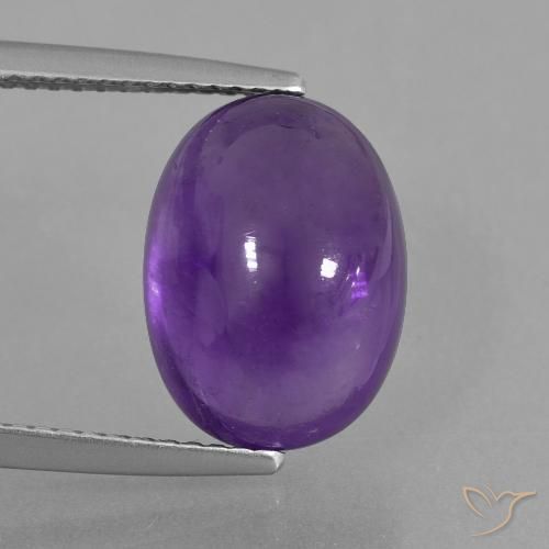6.87ct Natürlicher Mittel-helles Violett Amethyst, Oval, Transparent